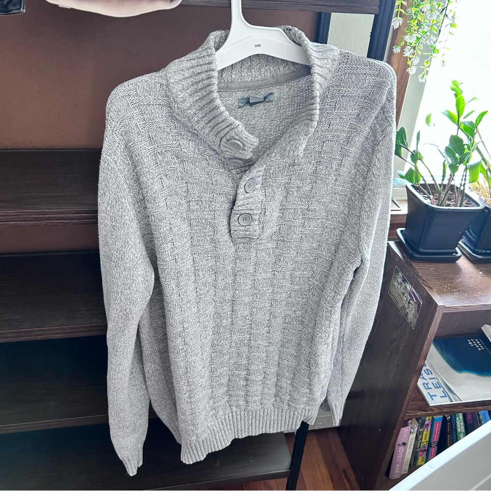 Grey pullover sweater